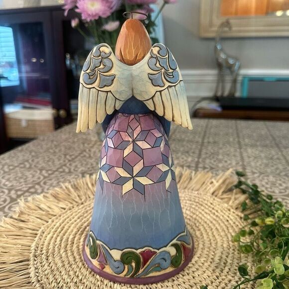 Jim Shore Cherish the Newborn King Angel Holding a holy family + mini snowglobe - Picture 5 of 10